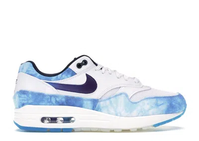 Pre-owned Nike Air Max 1 N7 Acid Wash (2018) (women's) Sneakers In White/court Purple/dark Obsidian