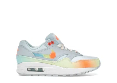 Pre-owned Nike Air Max 1 Playground Pack Sneakers In Glacier Blue/light Lemon Twist/aquarius Blue