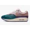 Nike Air Max 1 Canvas-trimmed Rubber And Leather Sneakers In Grey