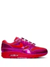 Nike Air Max 1 Prm Sneakers In Fuxia Leather And Fabric In Pink