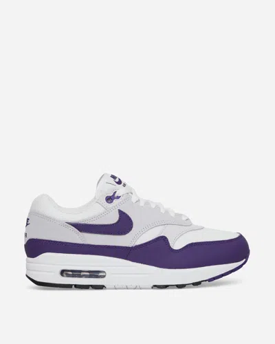 Nike Air Max 1 Se Sneakers In White, Gray And Purple