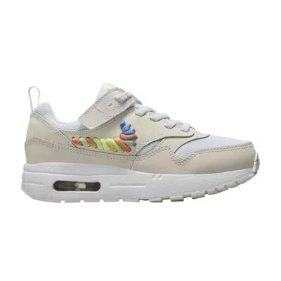 Pre-owned Nike Air Max 1 Se Easyon Ps 'rainbow Lace Swoosh' | Cream | Kid's Size 10