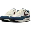 Nike Air Max 1 Sneaker In Coconut Milk/burgundy/navy