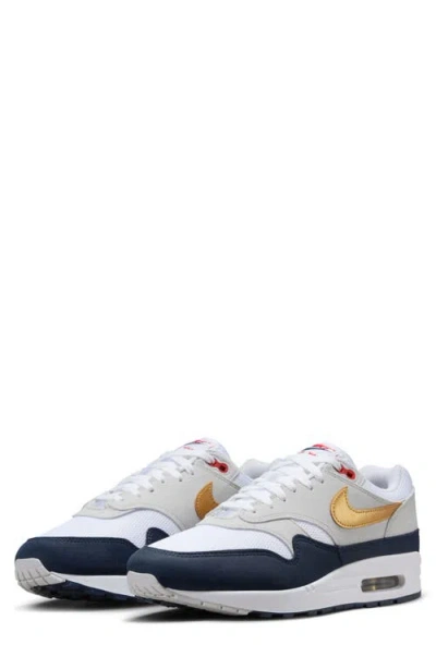 Nike Air Max 1 In Navy/gold