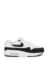 Nike 1 Air Max Leather Mesh Sneakers In White  Black  & Summit White