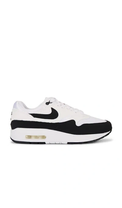 Nike Air Max 1 Panelled Sneakers In White/black-summit