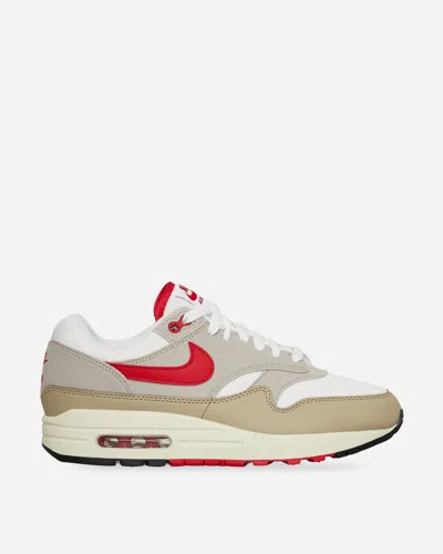 Nike Air Max 1 Sneakers White / Grey / University Red In Multicolor