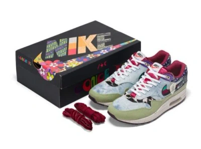 Pre-owned Nike Air Max 1 Sp Concepts Mellow - Dn1803-300 Men's Brand In Oil Green/black/team Red/sail