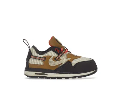 Pre-owned Nike Air Max 1 Travis Scott Cactus Jack Sneakers In Baroque Brown/lemon Drop/wheat