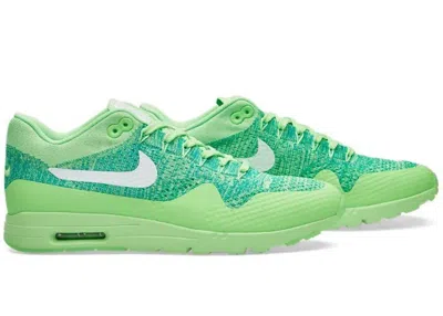 Pre-owned Nike Air Max 1 Ultra Flyknit (women's) Sneakers In Voltage Green