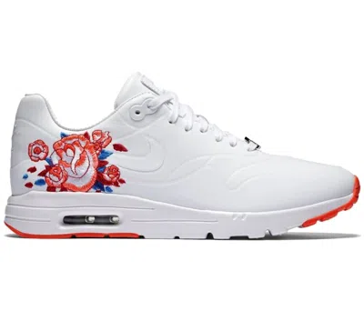 Pre-owned Nike Air Max 1 Ultra Qs Serena Williams Rose (women's) Sneakers In White/metallic Silver/hot Lava