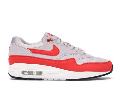 Pre-owned Nike Air Max 1 (women's) Sneakers In Vast Grey/habanero Red
