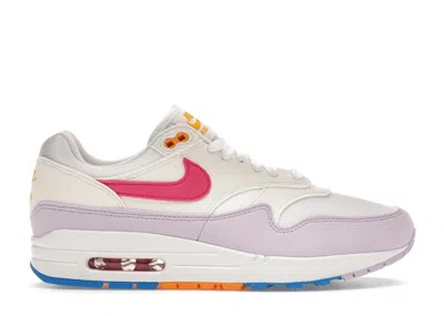 Pre-owned Nike Air Max 1 (women's) Sneakers In White/alchemy Pink/photo Blue