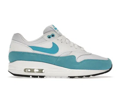 Pre-owned Nike Air Max 1 (women's) Sneakers In White/light Blue Fury/black