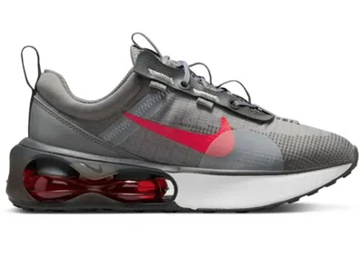 Pre-owned Nike Air Max 2021 Siren Red Sneakers In Flat Pewter/medium Ash/white
