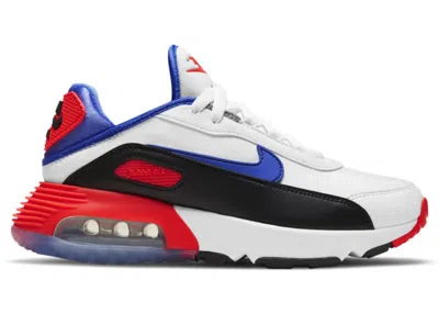 Pre-owned Nike Air Max 2090 Evolution Of Icons Sneakers In Summit White/black/bright Crimson