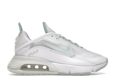 Pre-owned Nike Air Max 2090 (women's) Sneakers In White/barely Green/metallic Silver