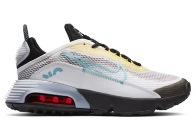 Pre-owned Nike Air Max 2090 Yellow Aqua Sneakers In White/black/speed Yellow