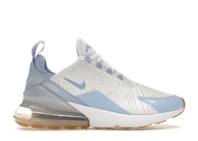 Pre-owned Nike Air Max 270 Aluminum (women's) Sneakers In White/blue Tint/gum Light Brown