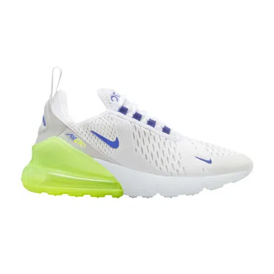 Pre-owned Nike Air Max 270 Gs 'white Volt Blue' | Kid's Size 5.5