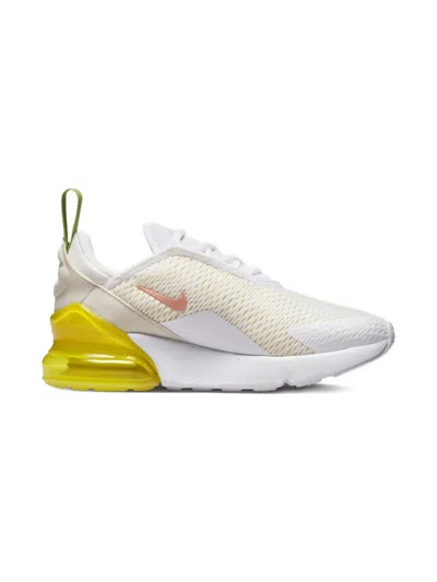 Nike Kids' Air Max 270 Lace-up Sneakers In White