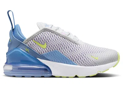 Pre-owned Nike Air Max 270 Light Lemon Twist Sneakers In Pure Platinum/rush Fuchsia/blue Beyond