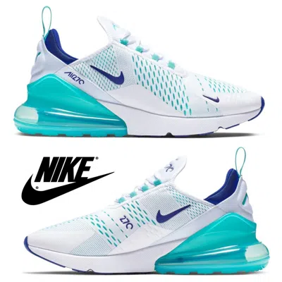 Pre-owned Nike Air Max 270 Men's Sneakers Casual Athletic Premium Comfort Sport Shoes Gym In White