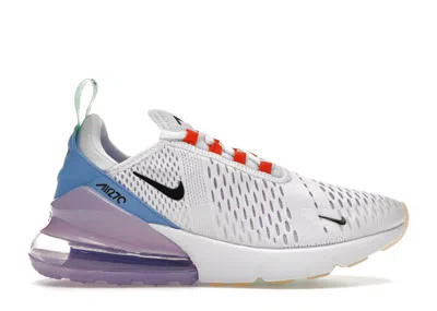 Pre-owned Nike Air Max 270  101 (women's) Sneakers In White/safety Orange/green Glow