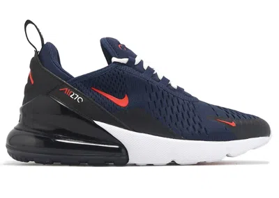Pre-owned Nike Air Max 270 Picante Red Sneakers In Midnight Navy Blue/black/summit White