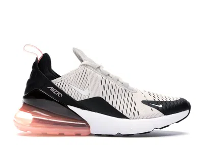 Pre-owned Nike Air Max 270 Platinum Coral Sneakers In Platinum Tint/black/white