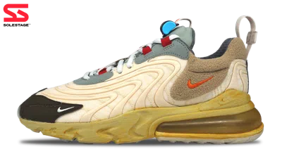 Pre-owned Nike Air Max 270 React Eng X Travis Scott Cactus (ct2864-200) Men Size 4-14 In Beige
