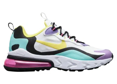Pre-owned Nike Air Max 270 React Geometric Art Sneakers In White/black/bright Violet