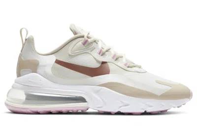 Pre-owned Nike Air Max 270 React Metallic Red Bronze (women's) Sneakers In Summit White/light Orewood Brown/sail