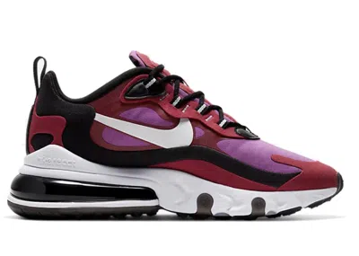 Pre-owned Nike Air Max 270 React Noble Red (women's) Sneakers In White/black.noble Red/vivid Purple