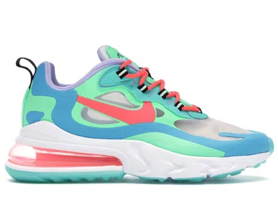 Pre-owned Nike Air Max 270 React Psychedelic Movement (women's) Sneakers In Electro Green/blue Lagoon/hyper Jade