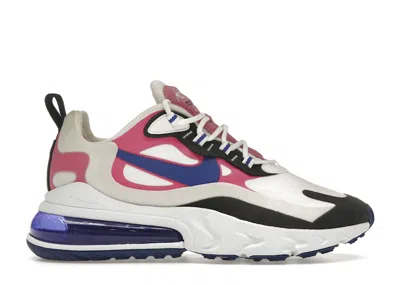 Pre-owned Nike Air Max 270 React (women's) Sneakers In Black/summit White/hyper Blue