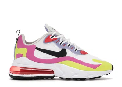 Pre-owned Nike Air Max 270 React Yellow (women's) Sneakers In White/black/pink
