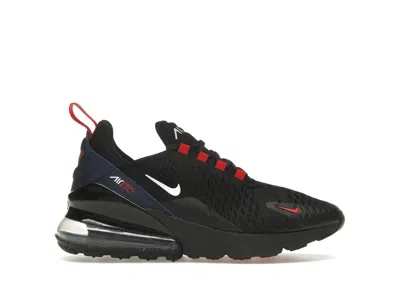Pre-owned Nike Air Max 270 Red Sneakers In Black/midnight Navy Blue/university Red