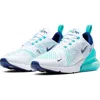 Nike Air Max 270 Sneaker In White/hyper Jade/blue