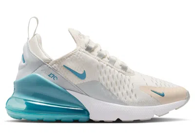 Pre-owned Nike Air Max 270 Sneakers In Denim Turquoise/light Silver/soft Pearl