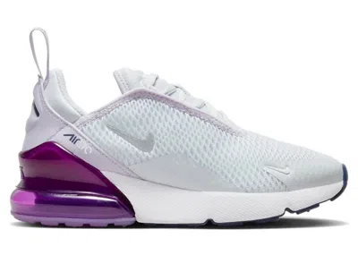 Pre-owned Nike Air Max 270 Sneakers In Pure Platinum/violet Frost/midnight Navy Blue