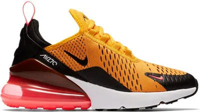 Pre-owned Nike Air Max 270 Sneakers In University Gold/black/hot Punch In Multi