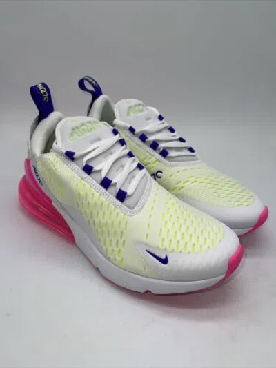Pre-owned Nike Air Max 270 White Pink Blast Volt 2021 Dh0252-100 Size 10