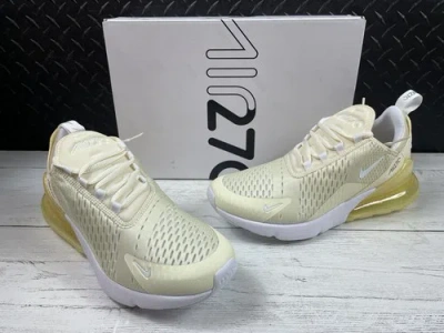 Pre-owned Nike Air Max 270 Women's Coconut Milk White/yellow Dj5991-100 Sz 10.5