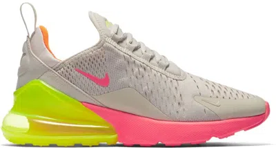 Pre-owned Nike Air Max 270 (women's) Sneakers In Desert Sand/hot Punch/volt