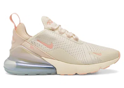 Pre-owned Nike Air Max 270 (women's) Sneakers In Soft Pearl/washed Coral/pearl White
