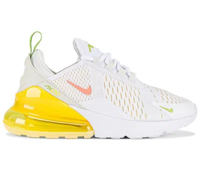 Pre-owned Nike Air Max 270 (women's) Sneakers In White/crimson Bliss/yellow Strike