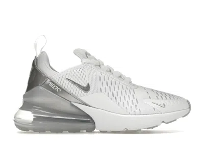 Pre-owned Nike Air Max 270 (women's) Sneakers In White/pure Platinum/metallic Platinum