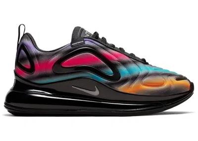 Pre-owned Nike Air Max 720 Neon Streaks Sneakers In Black/metallic Silver/university Gold