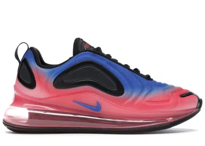 Pre-owned Nike Air Max 720 Sneakers In Black/flash Crimson/racer Blue